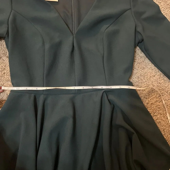 BHLDN Valdis Midi Dress Holly Green Womens size 8 Holiday Event Fit Flare Chic - Picture 8 of 16